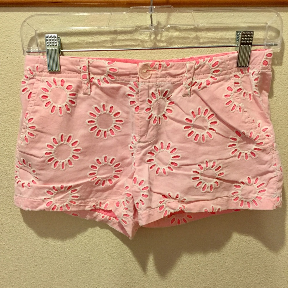 Light Pink Patterned Shorts